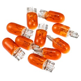 X AUTOHAUX 10pcs DC 12V T10 W5W LED Dashboard Light Amber for Car Internal