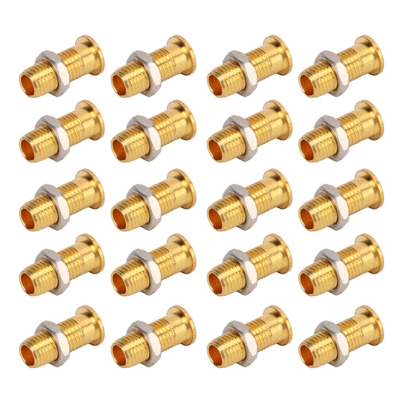 20Set 21.140 4mm Panel Banana Socket Copper Female Gold Plated
