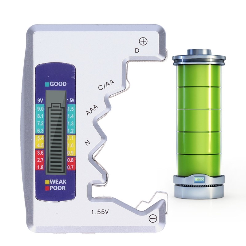Battery Tester Universal Household Capacity Checker for D C AA