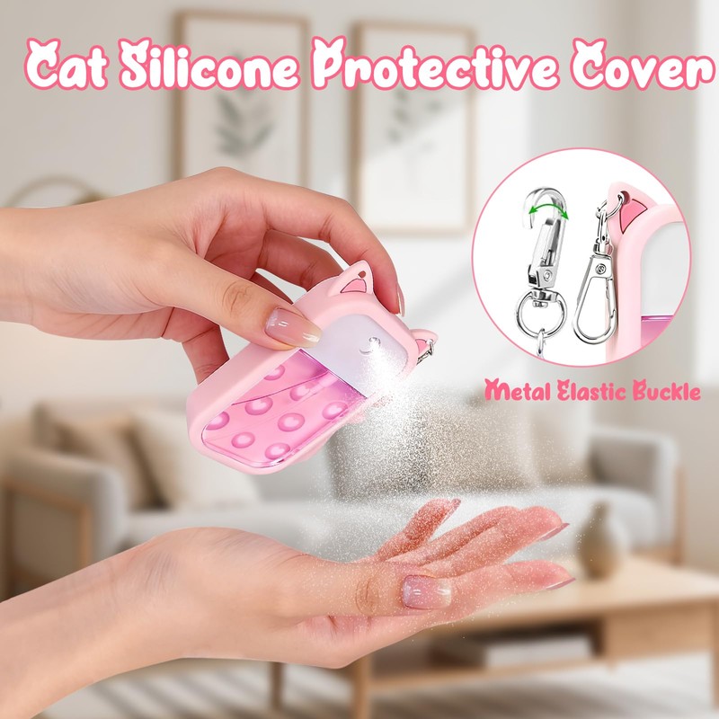 HESUSLA Cat Silicone Case for Touchland Hand Sanitizer Spray with