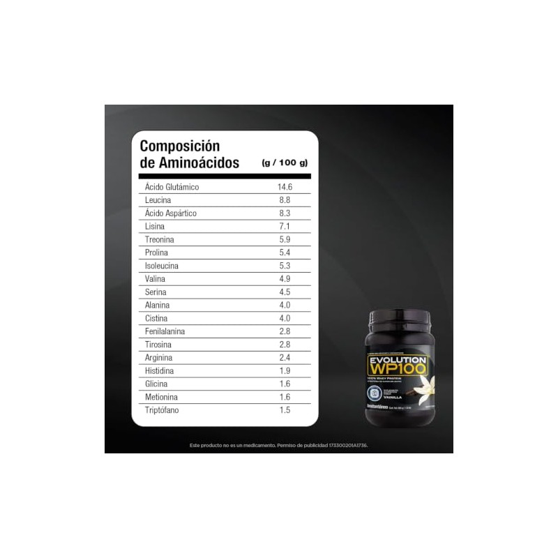 Evolution Wp100 Proteína Aislada Suero Sabor Vainilla 800g Polvo 0carb