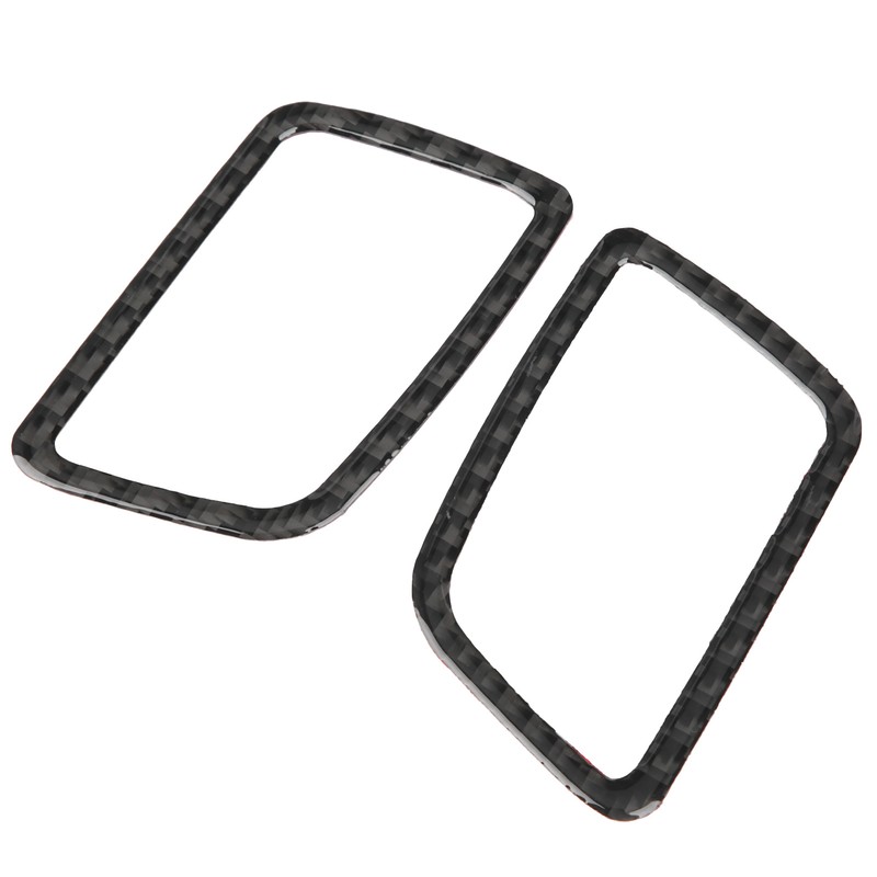 2pcs Carbon Fiber Dashboard Air Vent Cover Trim Paste Installation