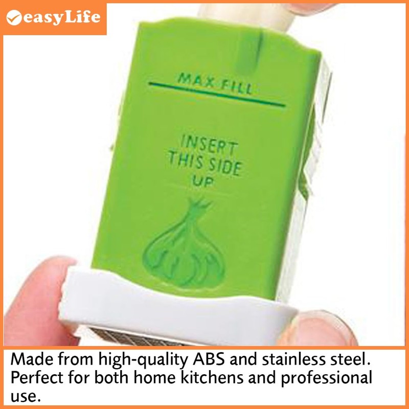 Easylife Hand Garlic Crusher, Stainless Steel Garlic Press with Integrated