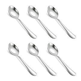 Kyraton 5.5" Mini Coffee Spoons - Stainless Steel, Set of 6 for Parties & Weddings