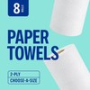 Perk Choose-A-Size Paper Towels, 2-Ply, 116 Sheets/Roll, 8 Rolls Pack