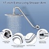 Shower Head Extension Arm with Flange Uvish 17" S Shaped