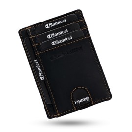 Glamicci Slim Wallet for Men, RFID Protected Minimalist Card Holder, Credit Card Holder, Slim Men's Wallets and Slim Wallet (RCH1HBK), Hunter Black, Free Size, Modern, Hunter Black, Modern