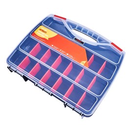 Amtech S6460 Storage Box, Screw Box Organiser for Hardware Assortment, 23 Compartments with Removable Dividers