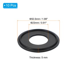 PATIKIL 10pcs Tri Clamps Gasket, 50.5mm OD 23mm ID Sanitary TC Tri Clamps Gasket Tri Pipe Rubber Ferrule Washers Tube Fittings O Ring Seal Gaskets for Dairy Brewing Winery Equipment