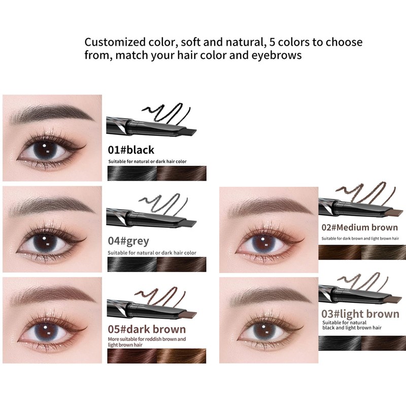 BLUE LOVE Eyebrow Pencil with Refillable Pack – Long-Lasting, Waterproof,