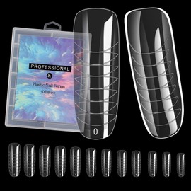 COLORBIRD Nail Tips, Long Length Foam Tips, 120 Pieces, Total of 17 Types, Long (Round)