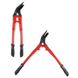 QWORK Strapping Cutter - 18" Length, High Carbon Steel Cutter for Steel and Polyester (PET) Strapping up to 1-1/4" Wide and 0.04" Thick, Strap Cutter for Strapping