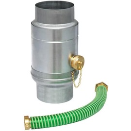 Rainwater Collector Titanium Zinc 6 Pieces/100 mm Jumbo Rainwater Collector Including Hose Connection Set and Sealing Cap - Water Collector for Rain Butt with Hose