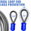 VIVBOO 1/2Inch Heavy-Duty Security Cable Lock with Loops 4FT/6FT/8FT/10FT Bike