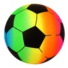HENBRANDT Single Uninflated Plastic Rainbow Football 20cm PVC Ball Neon