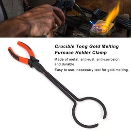 Crucible Tongs, Gold Melting Furnace Holder Clamp Jewelry Jewellers Making Tool for Non-Ferrous Metal Gold Silver Copper Crucible Casting Melting Etc