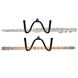 2 Pack Universal Flute Hanger - Flute Wall Mount Hook Stand Storage Flute Display Rack - Flat Wall Holder for all Flutes - Stand Accessories Home or Studio Wall - No Flute