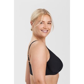 Miss Mary of Sweden Biarritz Bikini Bra - Padded Underwired Bikini with Mesh Lining, Strong Support, Black and White Patterned, black, 95D