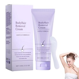 New Body Hair Removal Cream With Spatula Applicator, Advanced Facial hair Removal for Women, Body Hair Removal Cream for Sensitive Skin, With Scraper, Gentle Formula, Safe for Sensit (1 Bottle)