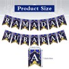 Ramadan Mubarak Paper Banner, Ramadan Mubarak Party Decorations Hanging Bunting