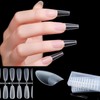 COLORBIRD Nail Tips, Ultra Thin, Long, Clear, 240 Pieces, Sanding,