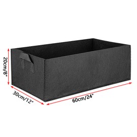 GKYZBB 3 Packs 10 Gallon Grow Bags,Square flowersgrow pots,Garden Bags to Grow Vegetables,Carrots, Flowers,Potatoes,Fruits,etc (60 x30 x20 cm)