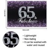 HAMIGAR 6x4ft Happy 65th Birthday Banner Backdrop - 65 &