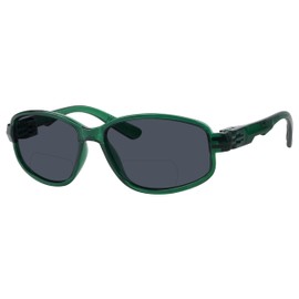 Eyekepper Bifocal Reading Sunglasses with Metalless Screwless Spring Hinges Green, +2.50