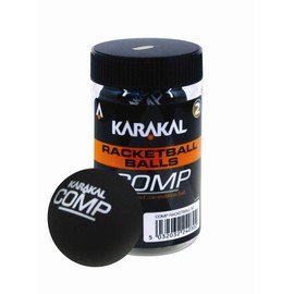 Karakal Unisex Adult Racketball Balls (Competition), Tube of 2 - Black