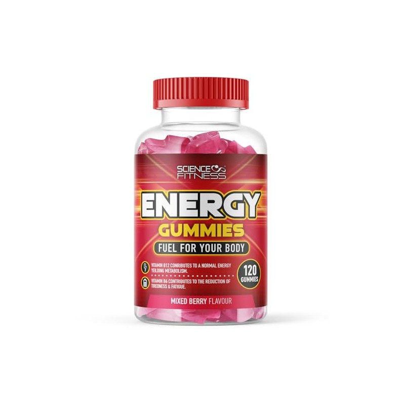 Energy Gummies |120 Mixed Berry Flavour Gummies from Science Fitness