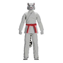 Icon Heroes Zoo Jitsu Fighters: Taj The White Tiger (White Gi) 6-Inch Action Figure