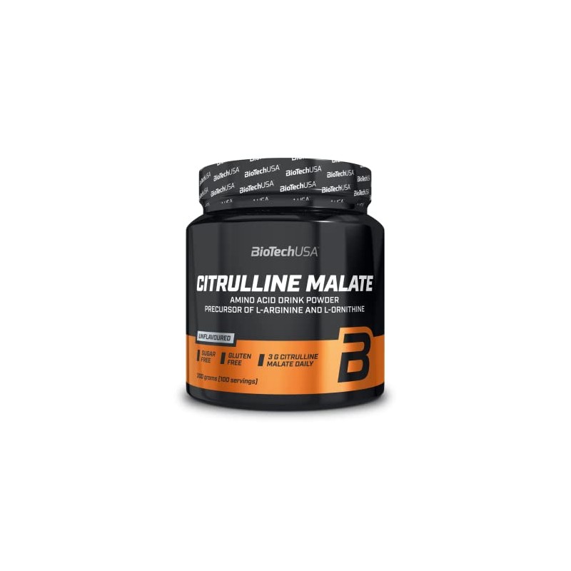 BioTechUSA Citrulline Malate Powder with L-citrulline-Malate Formula, 300 g, Unflavoured