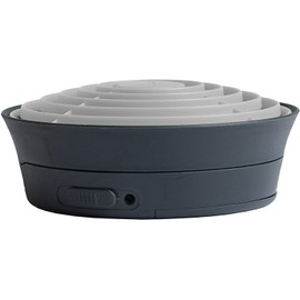 Treva 5 Inch Portable Fan, Battery Operated or USB Connected Cooling for Travel, Outdoor, Car, and Office. Compact Folding and Tilting Design for Directional Air Flow (Grey)