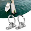 2pcs Stainless Steel Pad Eye Plate High Strength Highly Polished