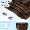 KooKaStyle Clip in 5PCS Invisible Full Coverage Edges Seamless Hair
