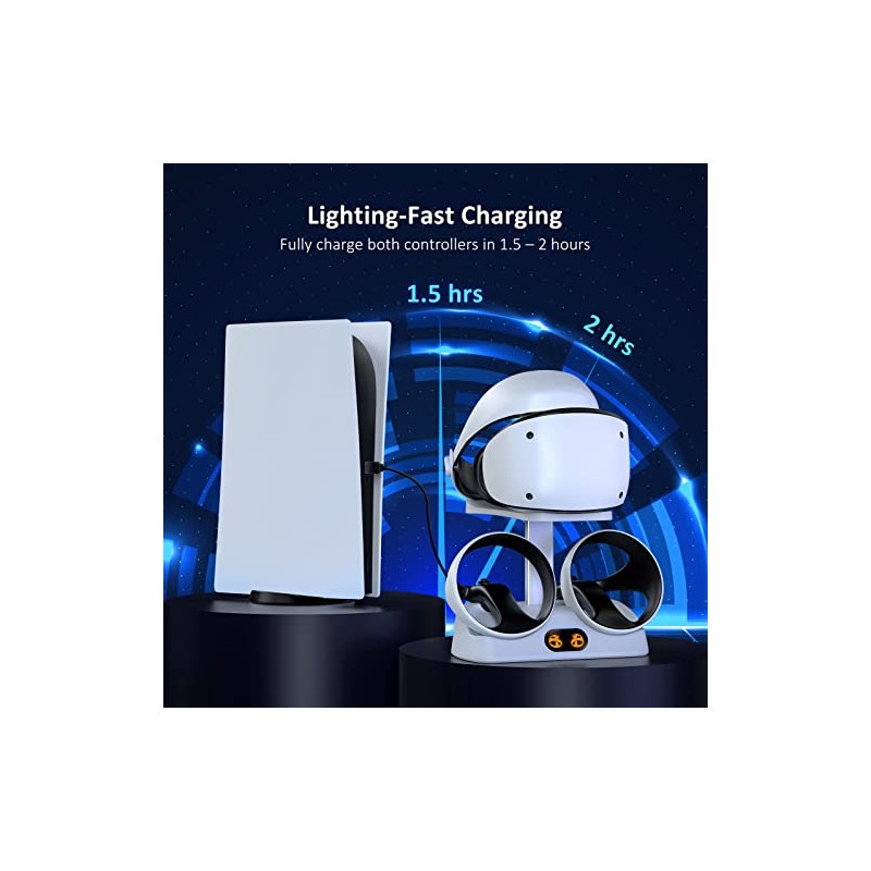 NexiGo Controller Charging Station for PSVR2, Dual Fast Charger Dock