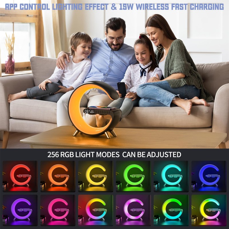 Smart LED Night Light, Wireless Charger, Phone Wireless Charging Dock,