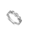 Oxidized Peace Sign Stackable Beautiful Ring 925 Sterling Silver Band