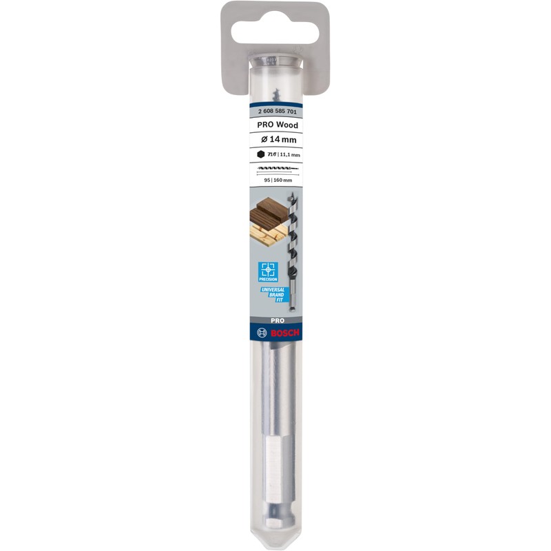 Bosch 1x PRO Wood Auger Bit (for Softwood, Hardwood, Ø