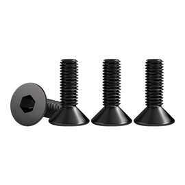 Drenky Countersunk Bolts, M5 Black Socket Screws M5 X 20mm 25 Pcs Hex Screws DIN 7991 / ISO 10642 Rustproof Machine Screws 304 Stainless Steel Hex Socket Countersunk Bolts, Fully Thread