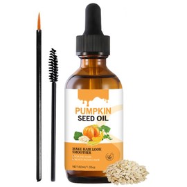 ARCHIDATE Pumpkin Seed Oil for Hair Growth, Dry Damaged Hair, Strengthen Hair Thickness, Reduce Hair Loss, Organic Cold Pressed Pumpkin Seed Oil Moisturizing Nourish Scalp for All Hair Types, 60ml