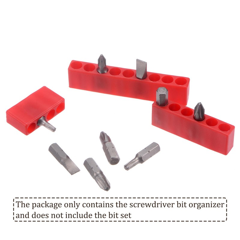 HARFINGTON 6pcs Plastic Hex Shank Screwdriver Bit Holder Organizer 5