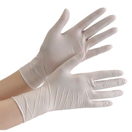 Midori Anzen Berte 715 Nitrile Disposable Gloves, Powder-Free, SS, White, 300 Count (Ultra Thin)