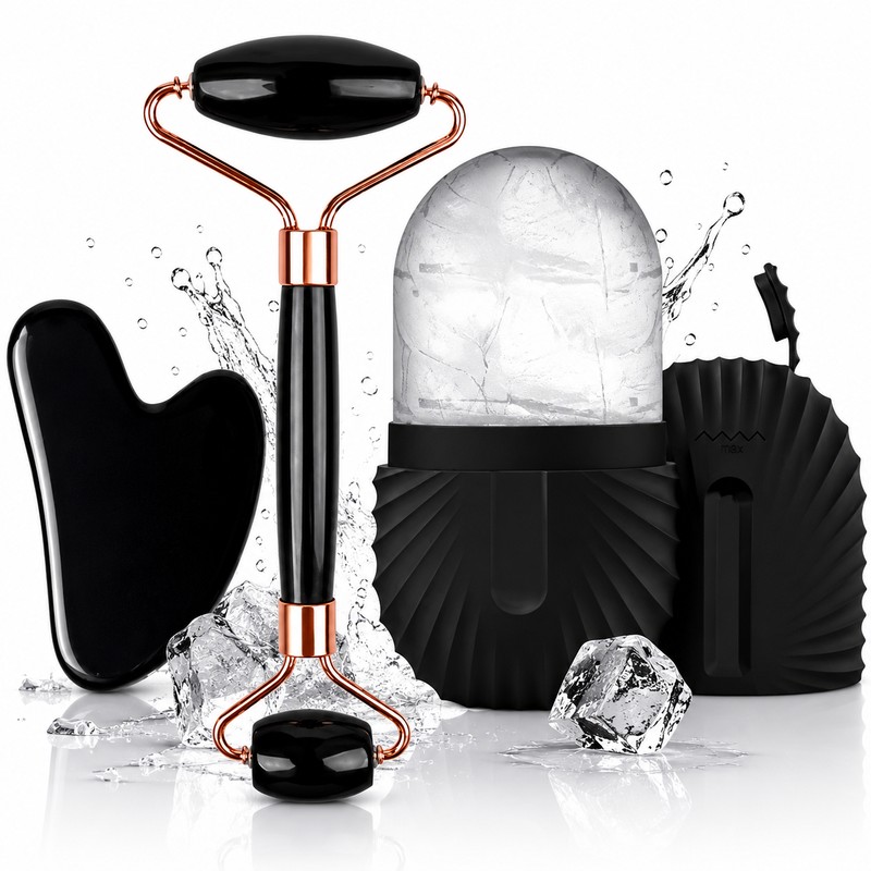 Ice Face Roller for Cooling Facial Massage – Reusable Rubber
