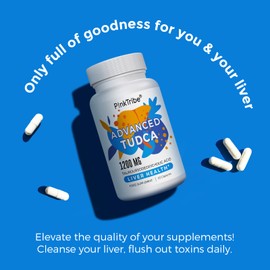 TUDCA (Tauroursodeoxycholic Acid) Liver Support Supplement 3 Pack - 1200mg Per Serving, for Detox and Cleanse and Digestive Health, 180 Capsules
