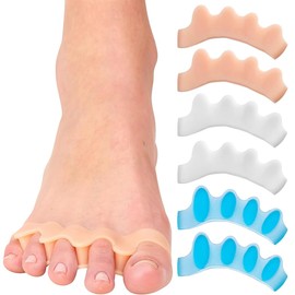 Zehenspreizer Hallux Valgus Silikon, 6 Stück Zehenspreizer, Zehenspreizer, zur Linderung von Hallux Valgus Schmerzen, Geeignet für Herren und Damen