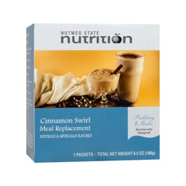 Nutmeg State Nutrition - Pudding or Shake, Low Calories, 15g Protein, Low Fat, 7 Servings Per Box (Cinnamon Swirl)