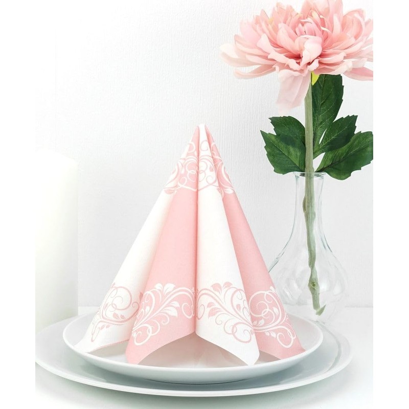 50 Napkins Ornaments 40 x 40 cm Fabric-Like Airlaid Bellissima