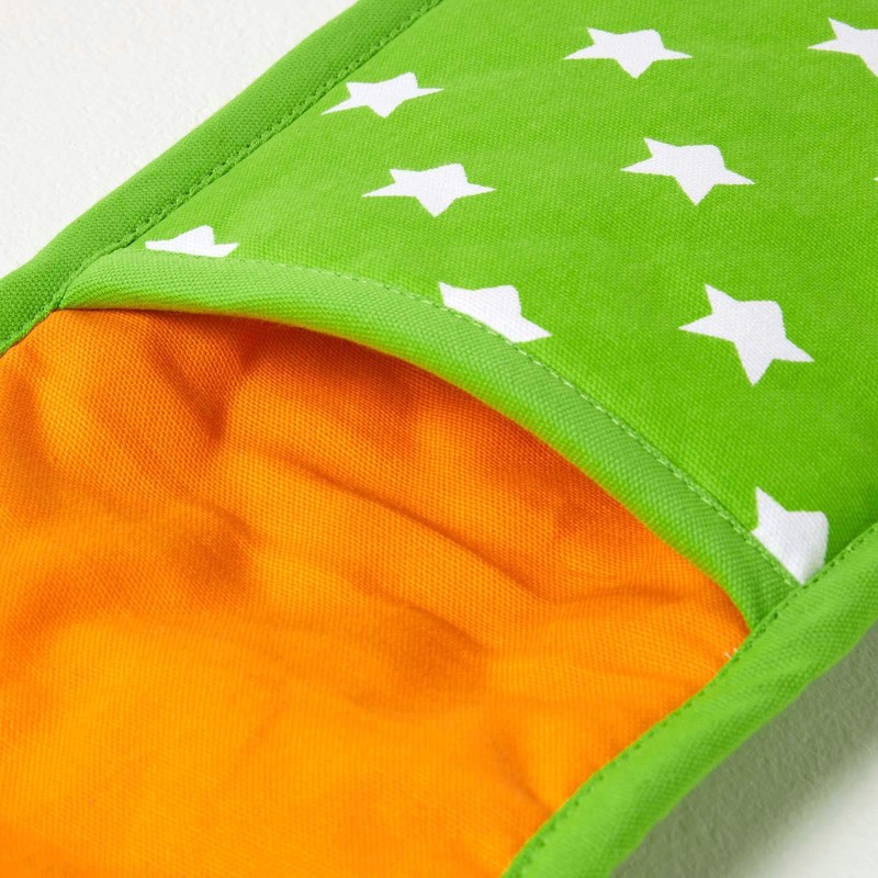 HOMESCAPES - Pure Cotton Double Oven Glove - Stars -