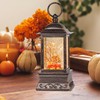 Fall Snow Globe Decorations, Glitter Red Truck Lantern with 6H